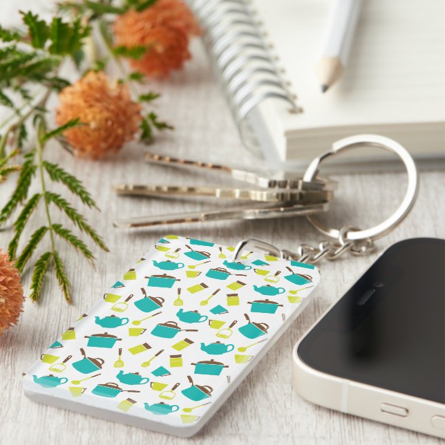 Kitchen Utensils, Cookware, Cutlery, Kitchenware Key Ring (Front Right)