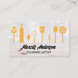 Kitchen Utensils Culinary Chef Business Card
