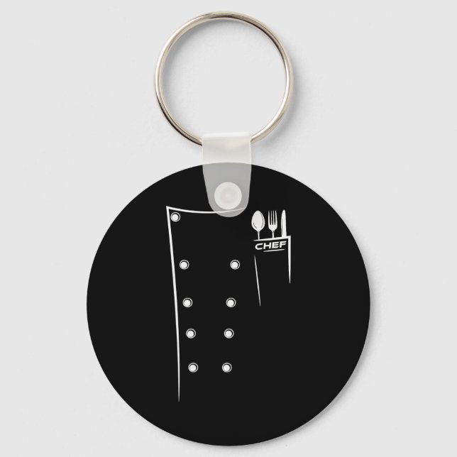 Kitchen Utensils Design Chef Culinary Outfit  Key Ring (Front)
