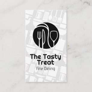Kitchen Utensils   Dinnerware Logo   Chef Business Card