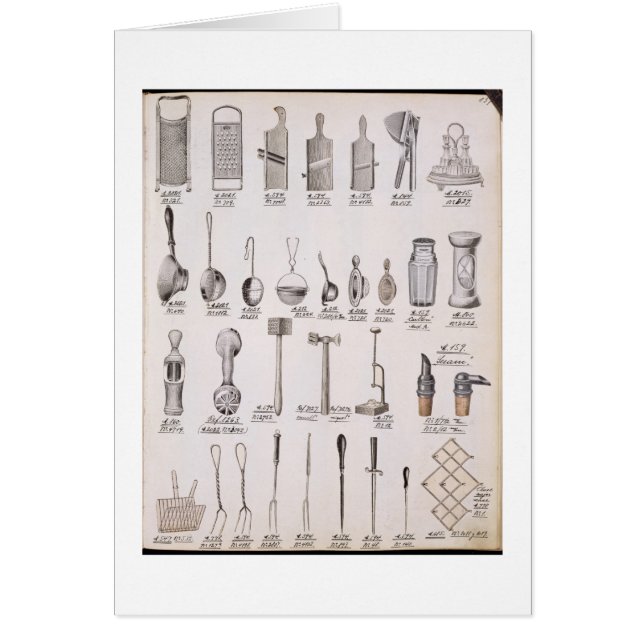 Kitchen utensils, from a trade catalogue of domest (Front)