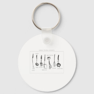 Kitchen utensils key ring