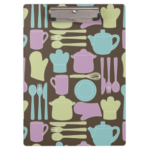 Kitchen Utensils Pattern 2 Clipboard