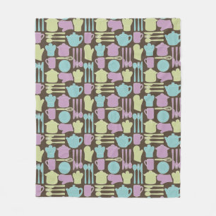 Kitchen Utensils Pattern 2 Fleece Blanket