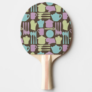Kitchen Utensils Pattern 2 Ping Pong Paddle
