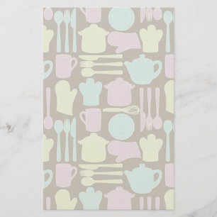 Kitchen Utensils Pattern 2 Stationery