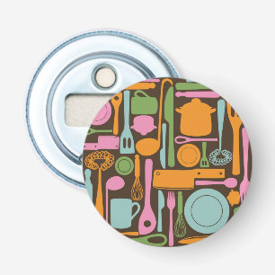 Kitchen Utensils Pattern 3 Bottle Opener