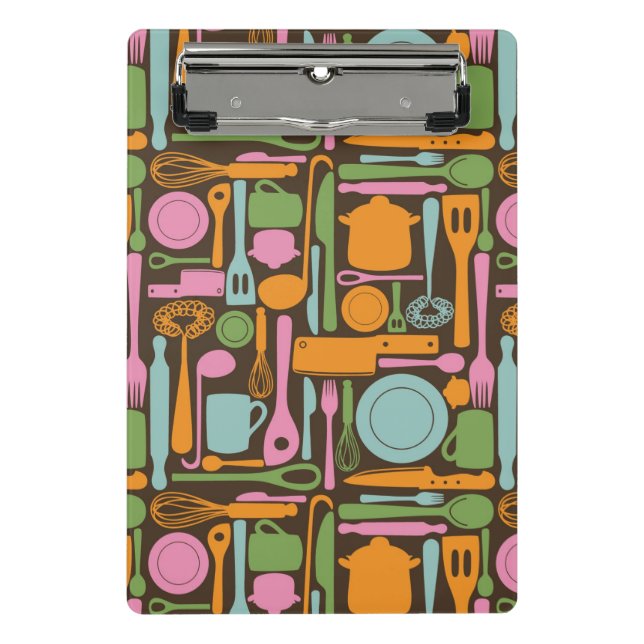 Kitchen Utensils Pattern 3 Mini Clipboard (Front)
