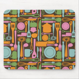 Kitchen Utensils Pattern 3 Mouse Mat