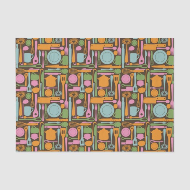 Kitchen Utensils Pattern 3 Tissue Paper (Front)