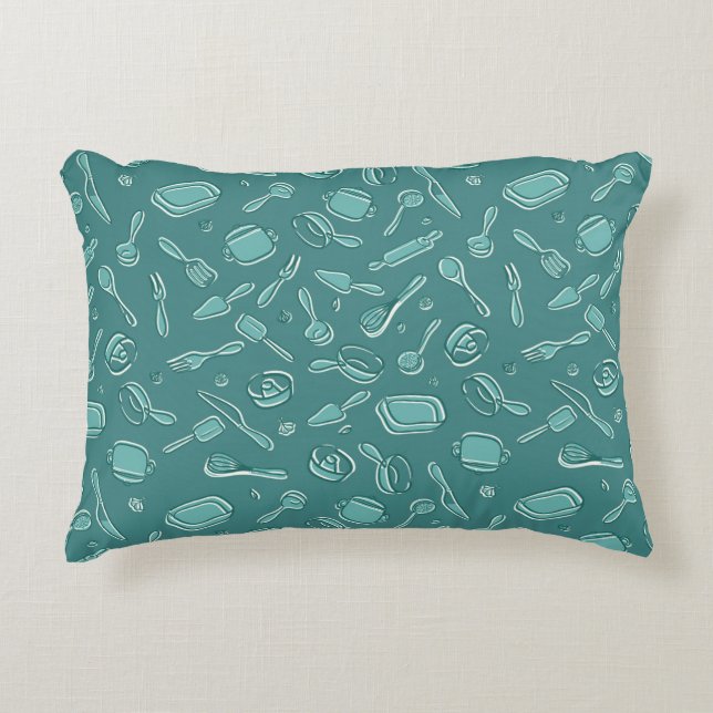 Kitchen Utensils Pattern Decorative Cushion (Front)