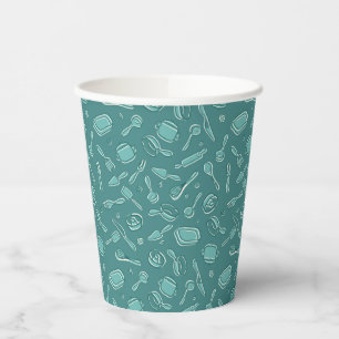 Kitchen Utensils Pattern Paper Cups
