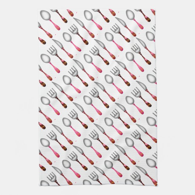 Kitchen Utensils Tea Towel (Vertical)