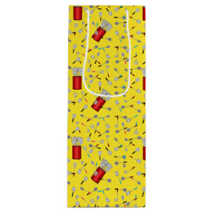 Kitchen Utensils, Yellow-WINE GIFT BAG