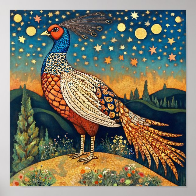 Kitchen Wall Decor Pheasant Painting Print (Front)