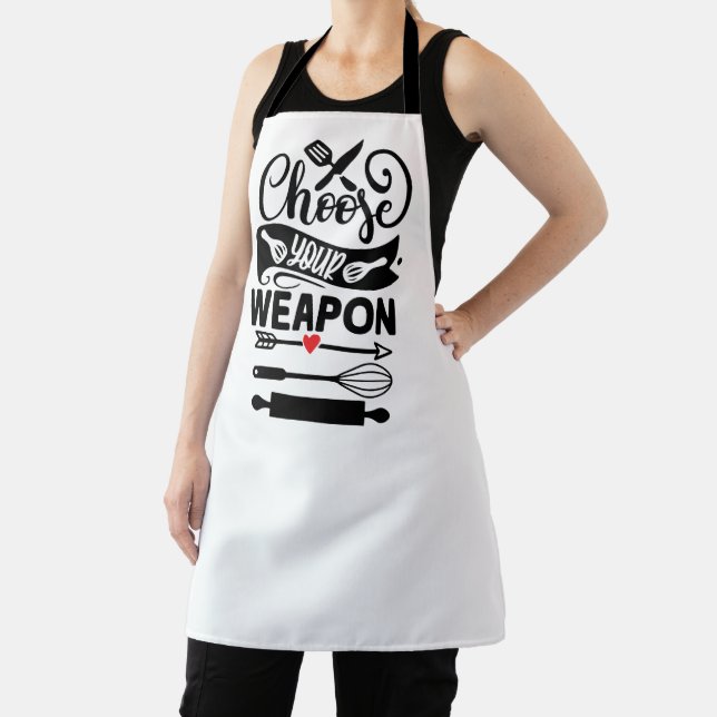 Kitchen Warrior: Choose Your Culinary Weapon Apron (Insitu)