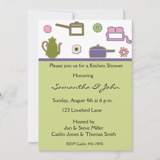 Kitchen Wedding Shower Invitation (Front)