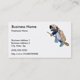 Kitchen Witch Riding Spoon business card template
