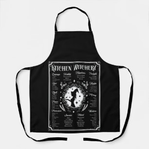 Kitchen Witchery Magic Knowledge Chart  Apron