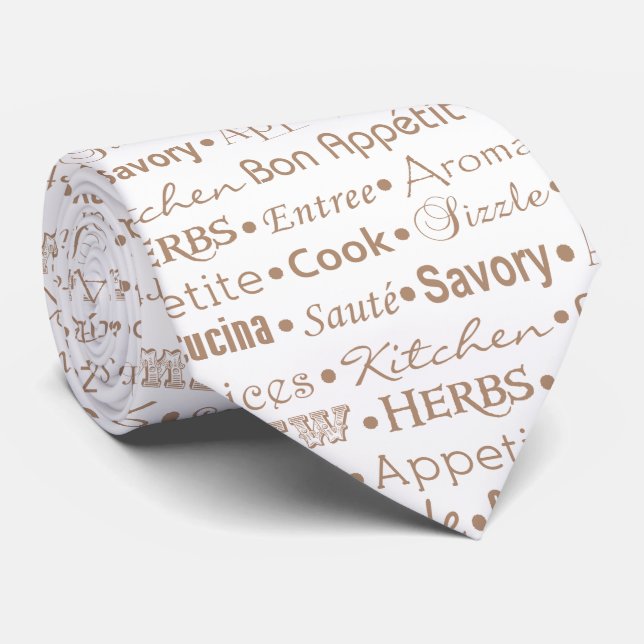 Kitchen Words Tie (Rolled)