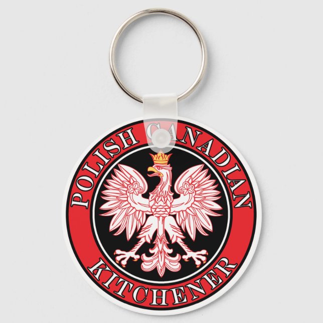 Kitchener Polish Canadian Eagle Key Ring (Front)