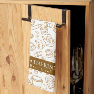 Kitchenware White Brown Kitchen Towels