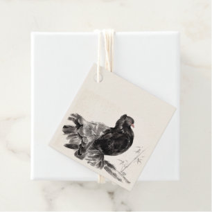 Kite an Indian Fantailed Pigeon Favour Tags