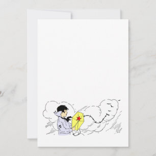 Kite and Windy Clouds Invitation Template