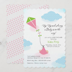 Kite Baby Shower Invitation