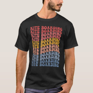 Kite Boarding Groovy Retro Sports T-Shirt