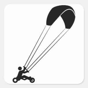 Kite Buggying Square Sticker
