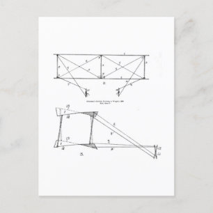 Kite Diagram - Kite (Wright), 1899 Postcard