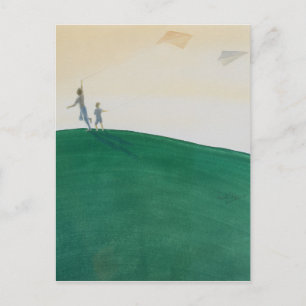 Kite Flying 2000 Postcard