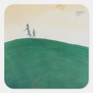 Kite Flying 2000 Square Sticker