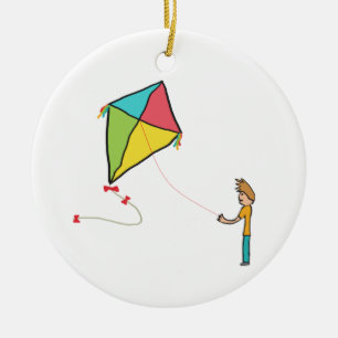 Kite Flying Ceramic Tree Decoration