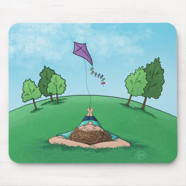 Kite Flying design Mouse Pad (Front)