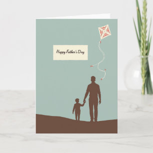 Kite Flying Fathers Day Card