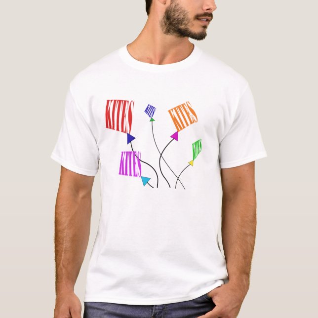 Kite flying fun wirds creative kite festival T-Shirt (Front)