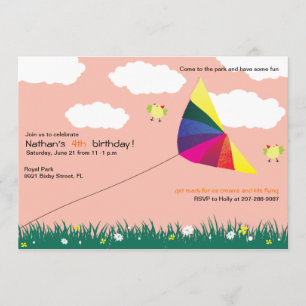 Kite Flying -Kids birthday invitations -5