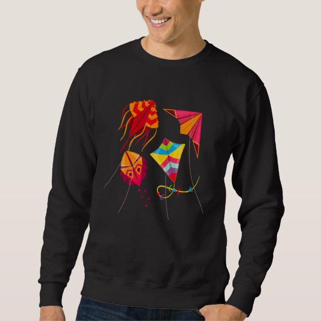 Kite Flying Kite Flyer Flying Wind Kites 1 Sweatshirt (Front)