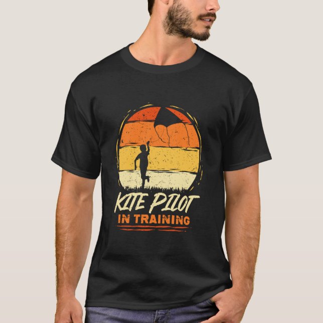 Kite Flying Kite Pilot in Training T-Shirt (Front)
