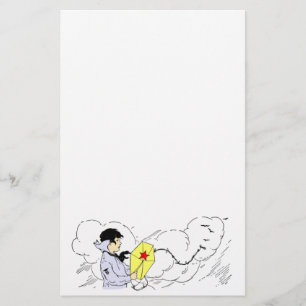 Kite Flying on a Windy Day Stationery