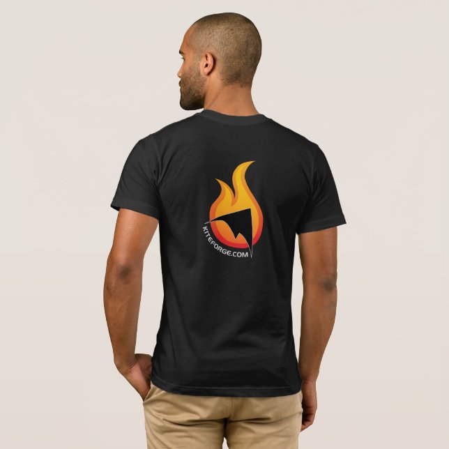 Kite Forge - Men's T (black) T-Shirt (Back Full)