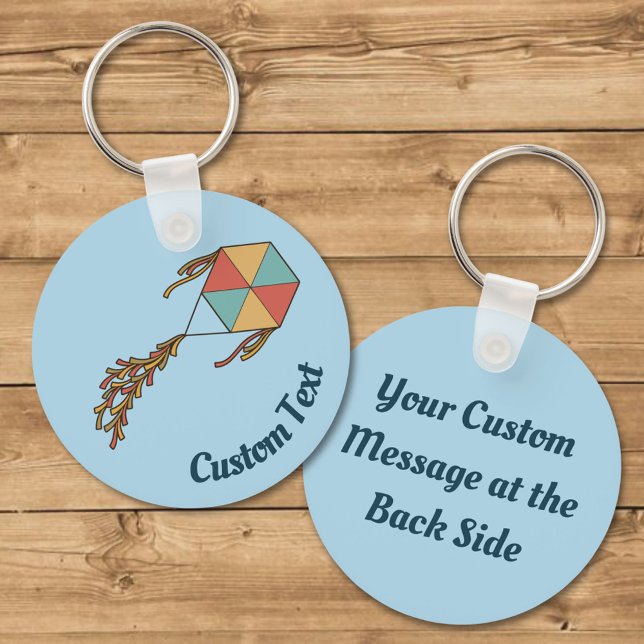 Kite Icon Light Blue Keychain (Creator Uploaded)