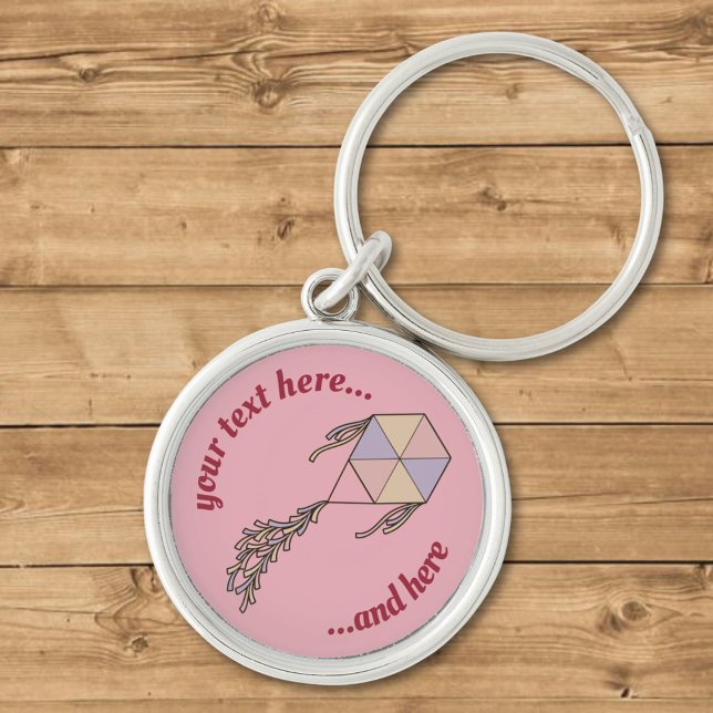 Kite Icon Pink Key Ring (Creator Uploaded)