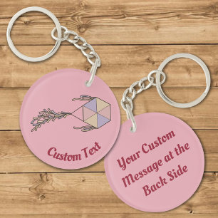 Kite Icon Pink Keychain