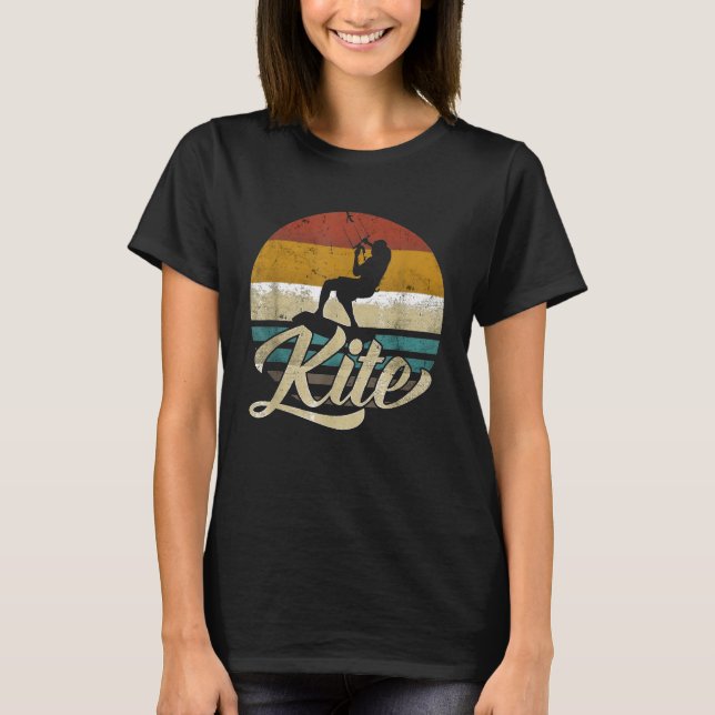 Kite Kiteboarding Kitesurfing Surf retro gift T-Shirt (Front)