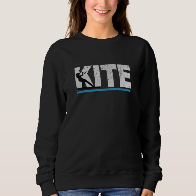 Kite Kitesurfer Kitesurfing Surfing Retro Gift Sweatshirt (Front)