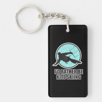 Kite Skiing for Men & Women I'd Rather be Kite Key Ring
