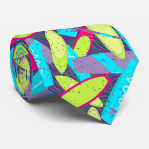 Kite Surf Boards Colourful Kiteboarding Pattern Tie